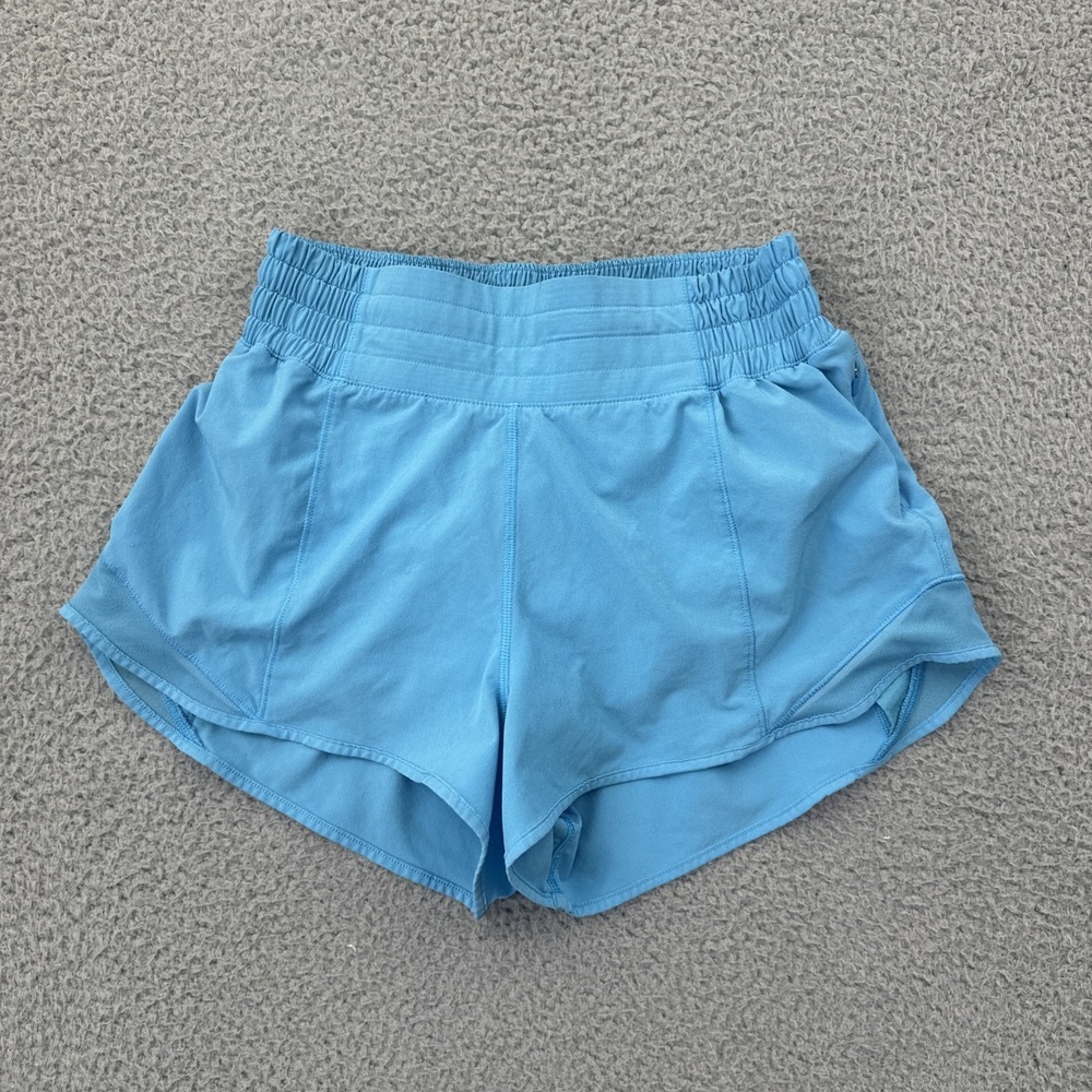 Lululemon Hotty Hot Shorts High Rise 2.5" Kayak Blue Light Athletic Women's 4